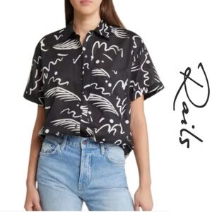 RAILS Jeanne Tahiti Night Black and White Shirt *NWT